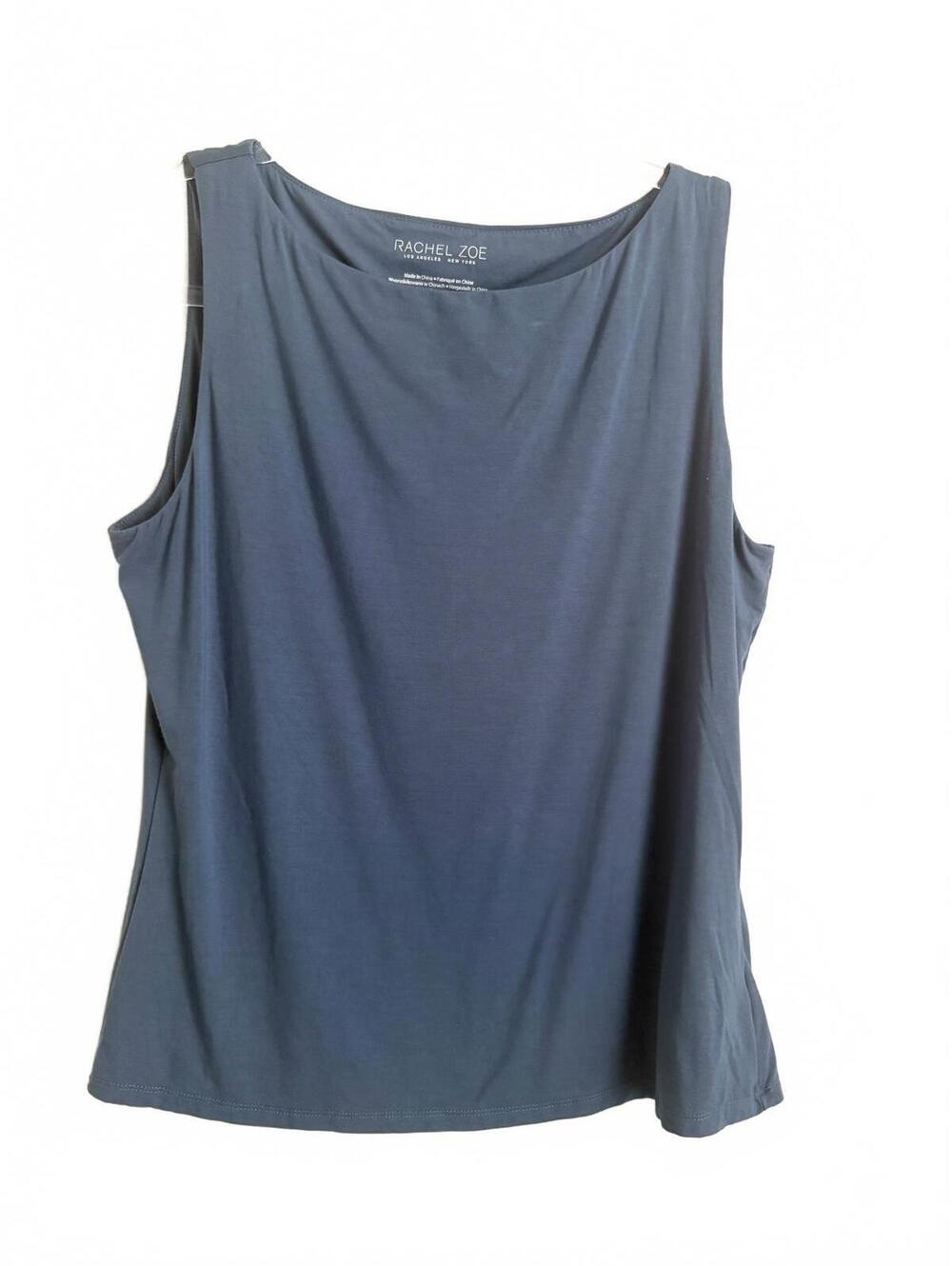 Rachel Zoe | Sleeveless Tank Blouse Dusty Blue Flowy Soft Stretchy Size M